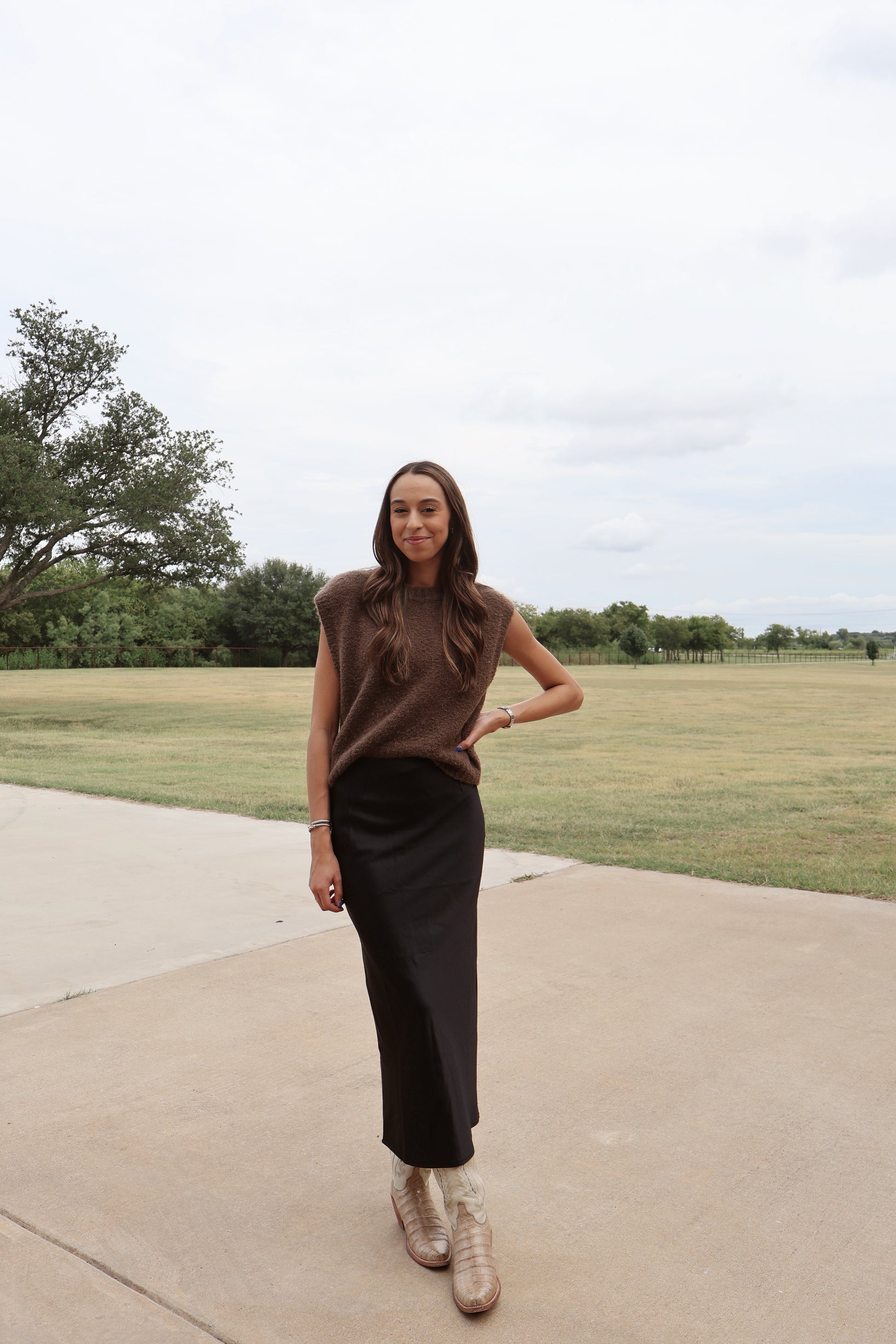 Satin Midi Skirt