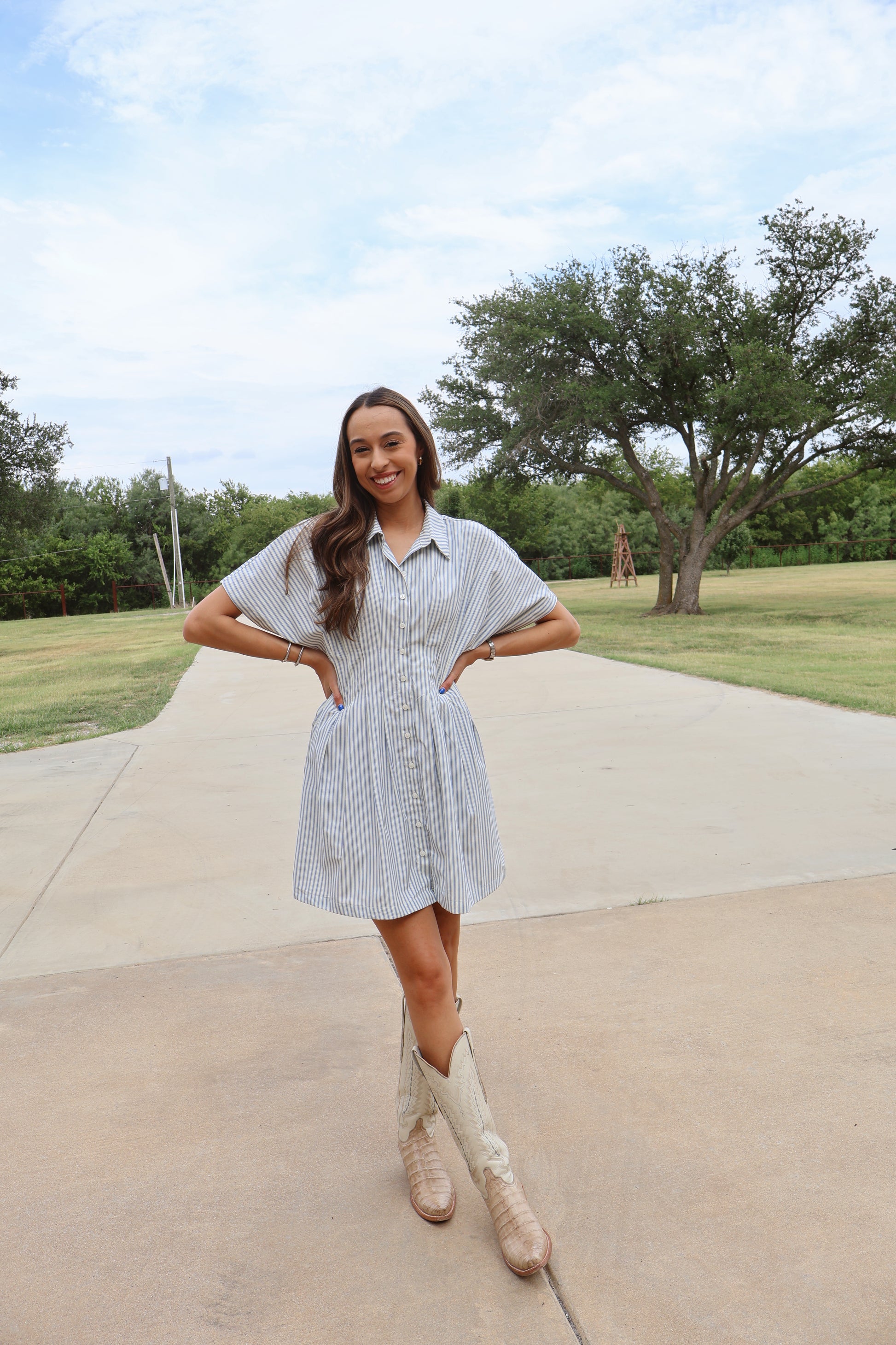 Button Down Mini Dress