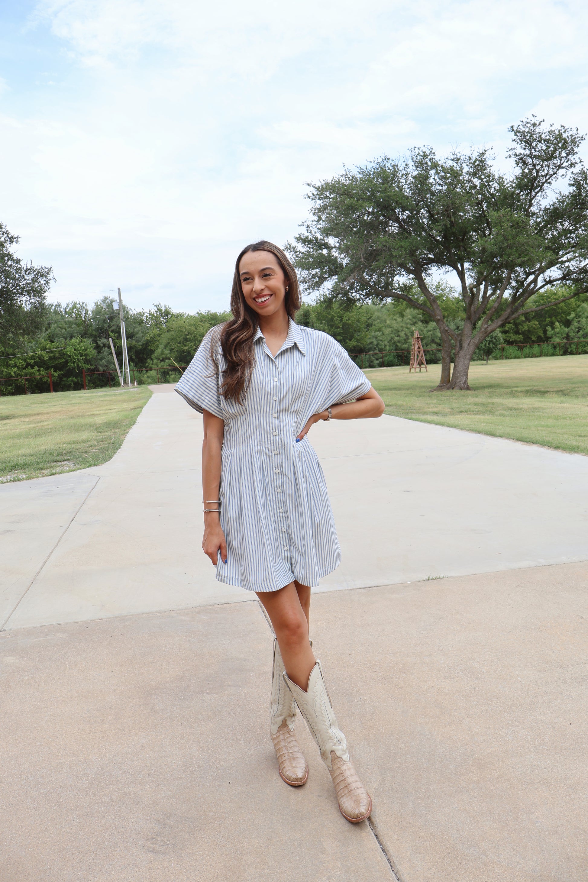Button Down Mini Dress