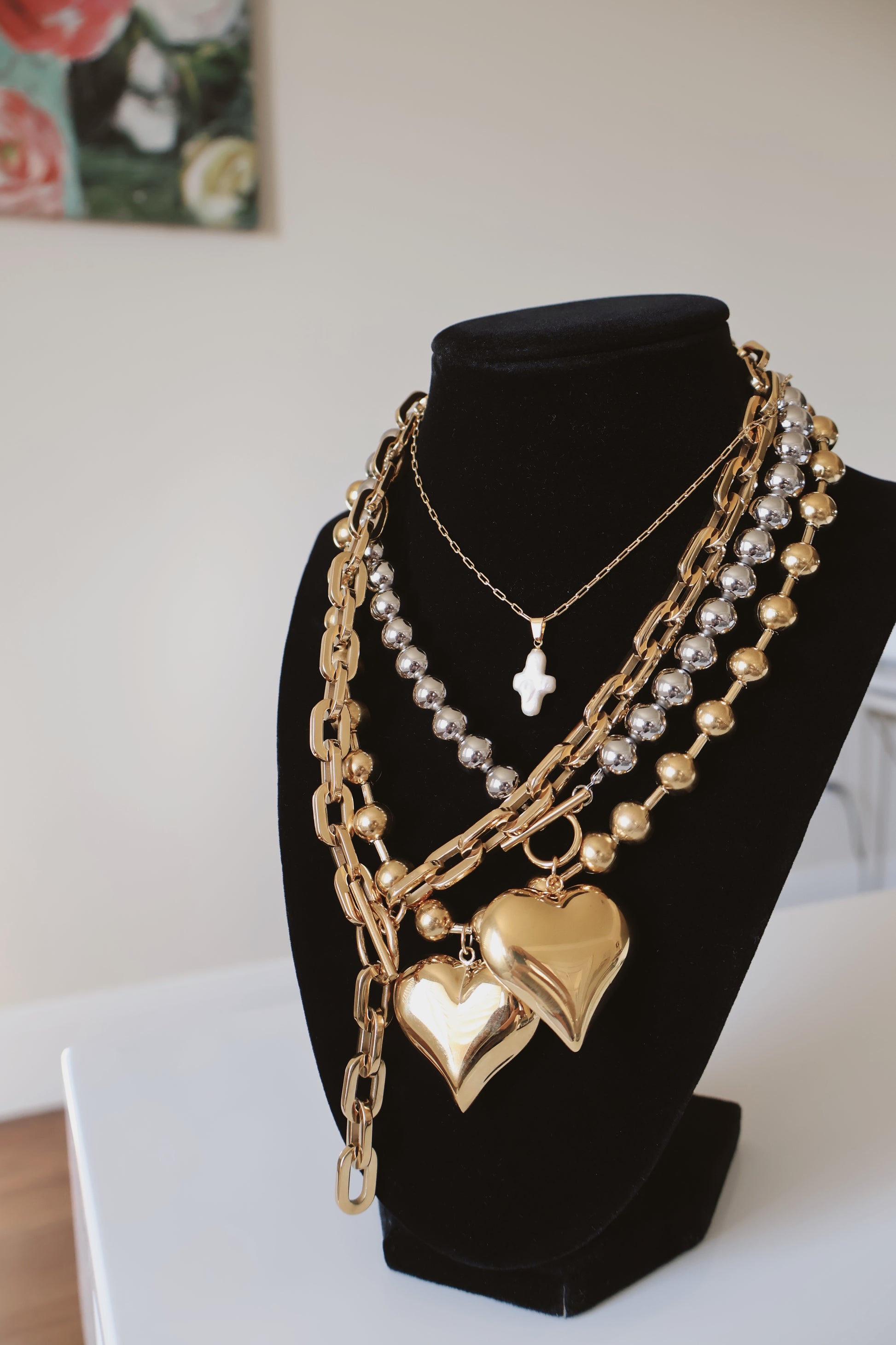Ella Heart Necklace - Gold
