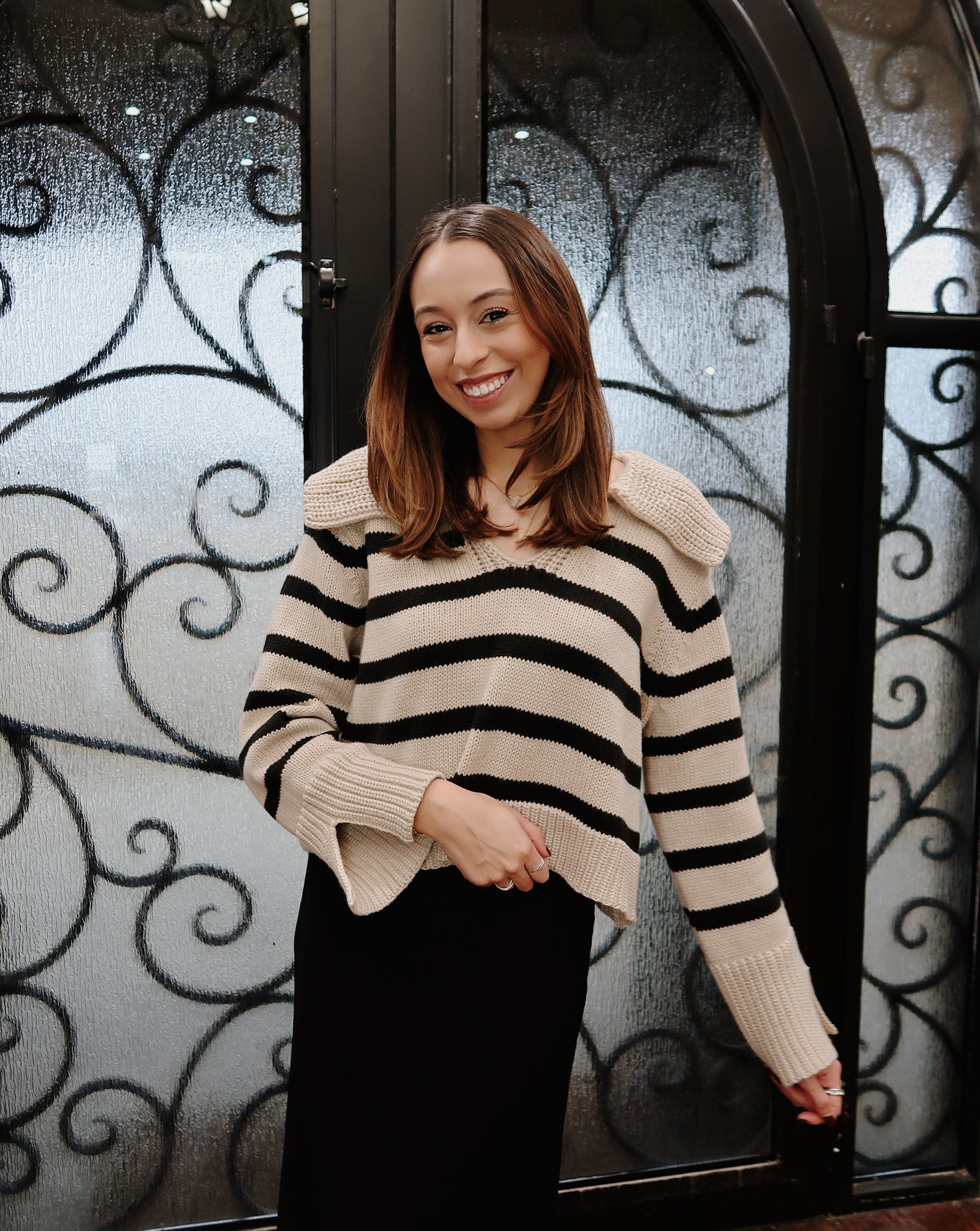 Sage Sweater - Khaki Black