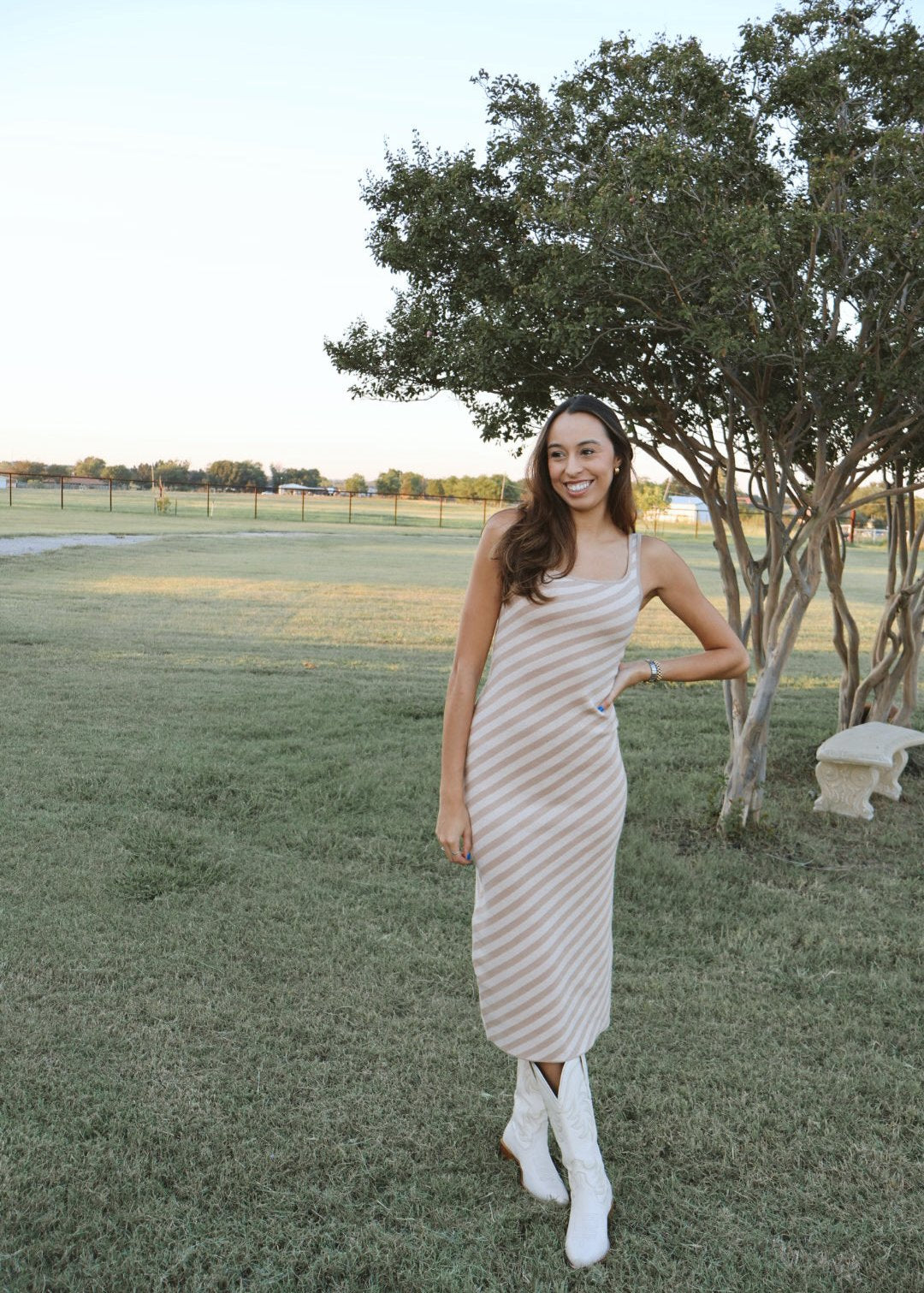Kelly Diagonal Slip Midi Dress
