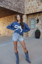 Stella Ribbon Sweater - Midnight