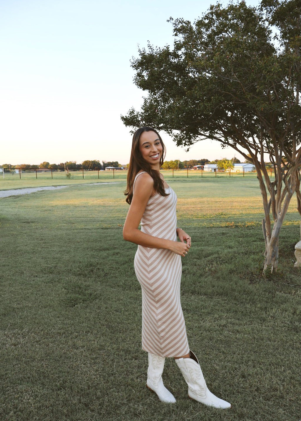 Kelly Diagonal Slip Midi Dress