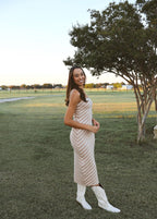 Kelly Diagonal Slip Midi Dress
