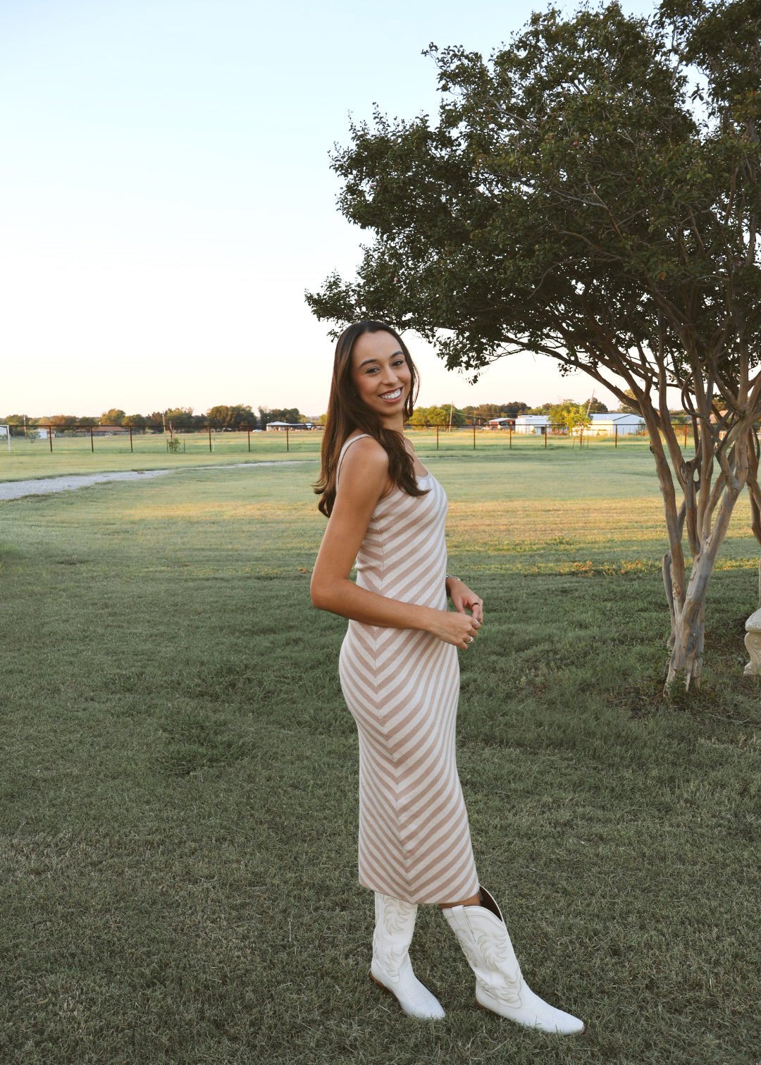 Kelly Diagonal Slip Midi Dress
