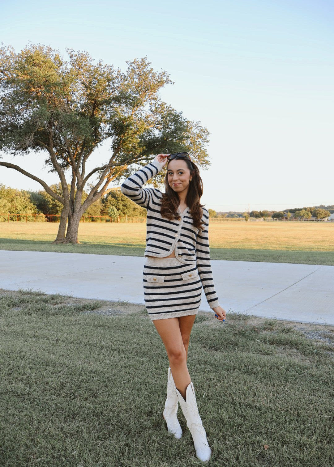 Sierra Knit Sweater - Natural Navy