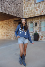 Stella Ribbon Sweater - Midnight