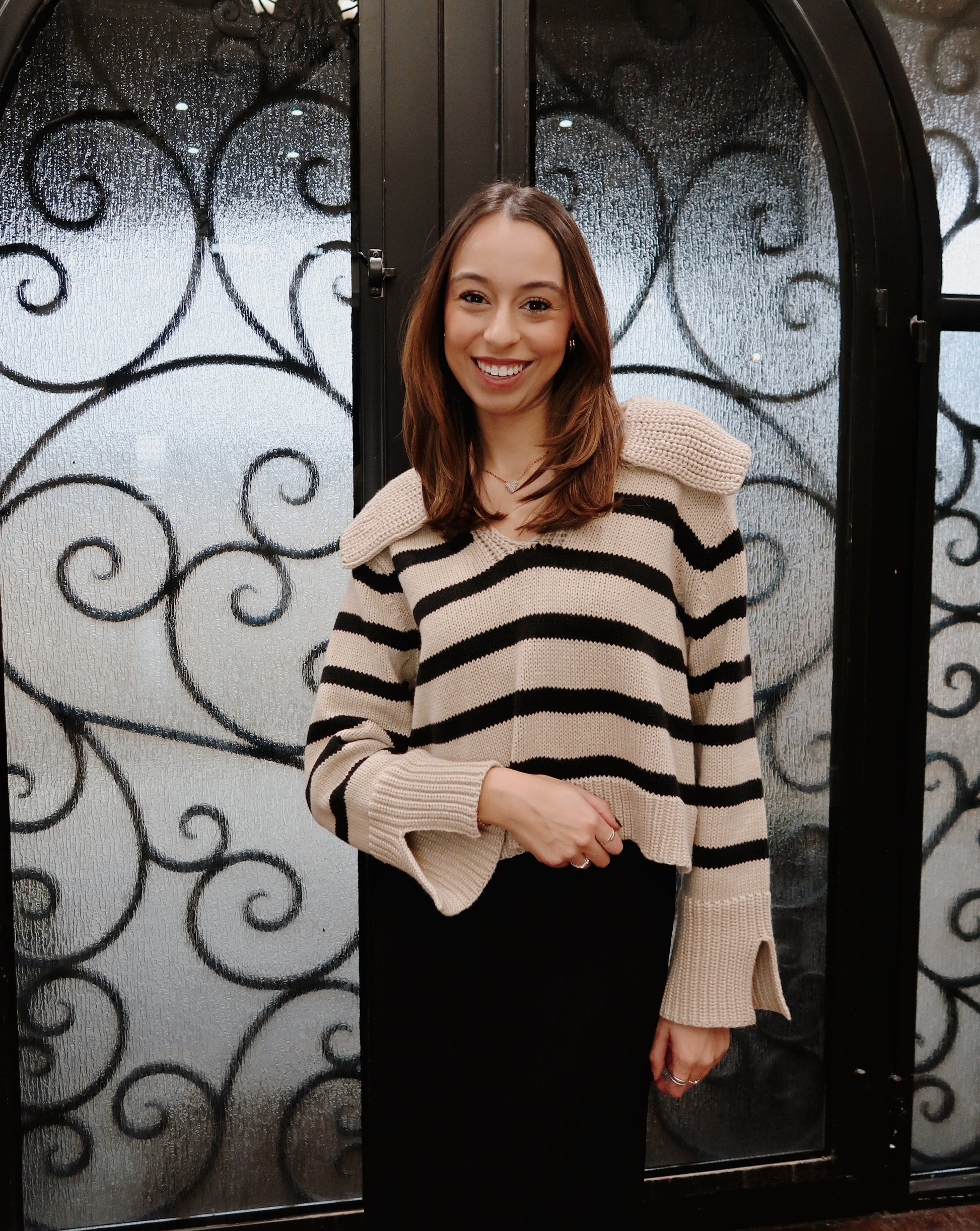 Sage Sweater - Khaki Black