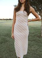 Kelly Diagonal Slip Midi Dress