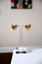 Pearl Heart Studs