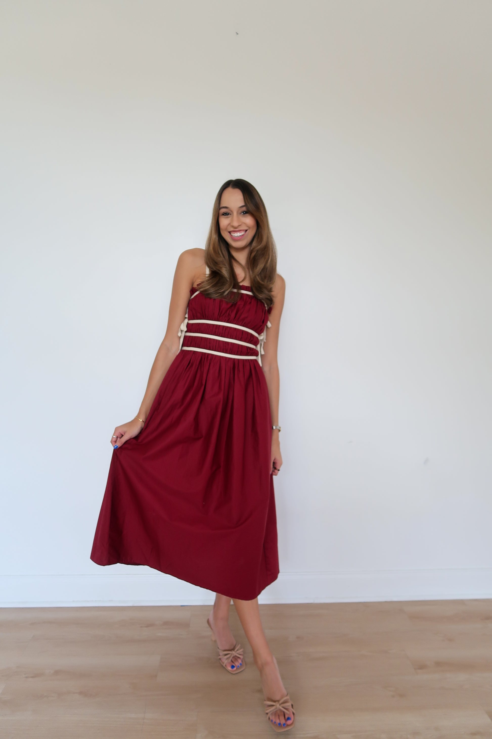 Tis' The Season Dress - Drk Red