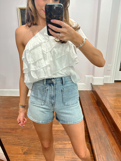 Pocket Denim Shorts - Lt Denim