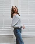 Heather Off Shoulder Top - Grey