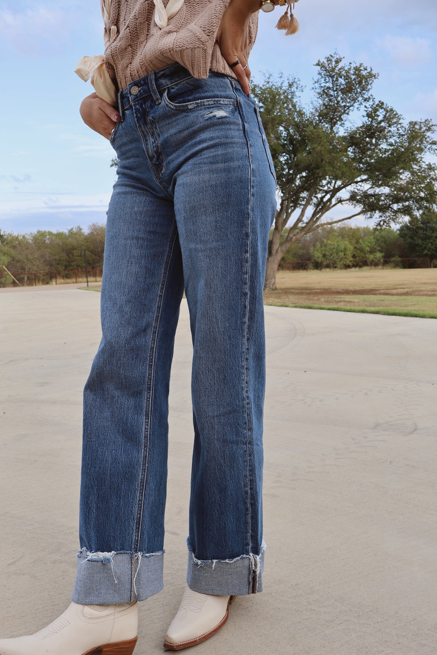 Jessi High Rise Cuffed Jean