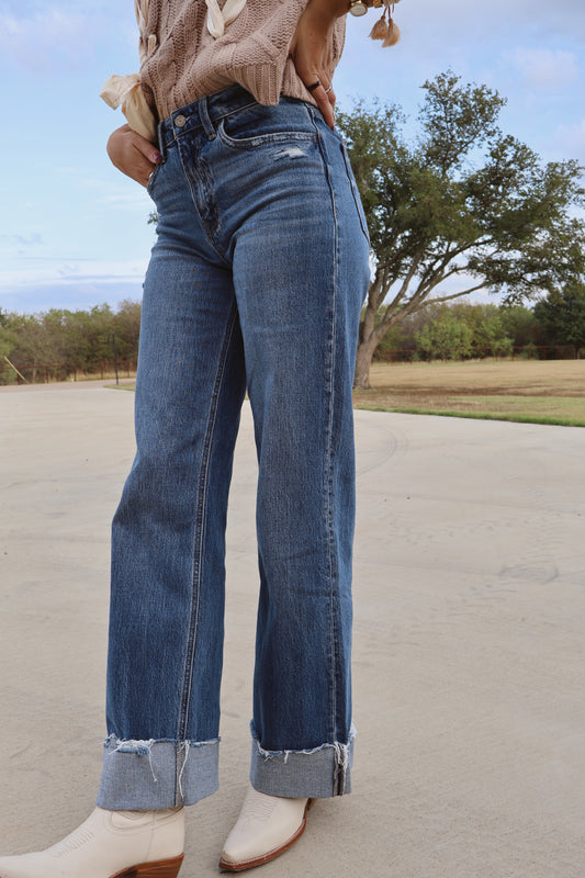 Jessi High Rise Cuffed Jean