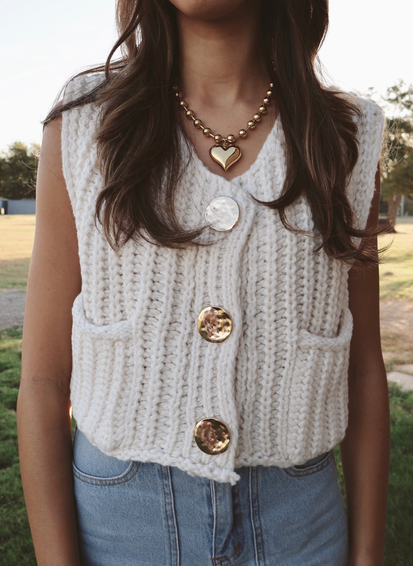 Taylor Sweater Vest - Beige