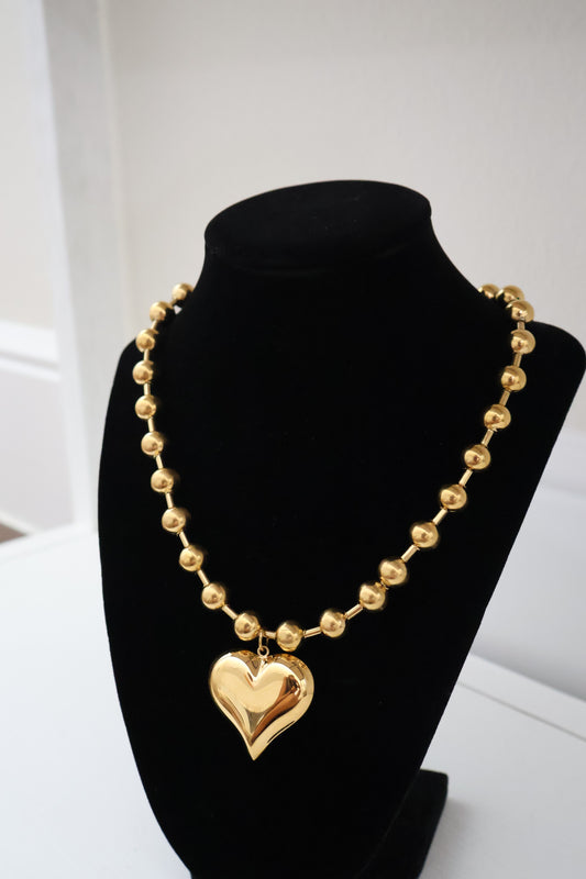 Ella Heart Necklace - Gold