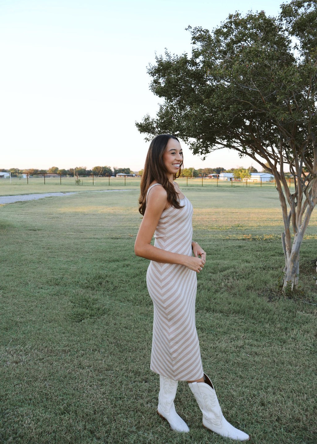 Kelly Diagonal Slip Midi Dress