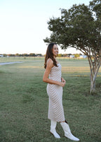 Kelly Diagonal Slip Midi Dress