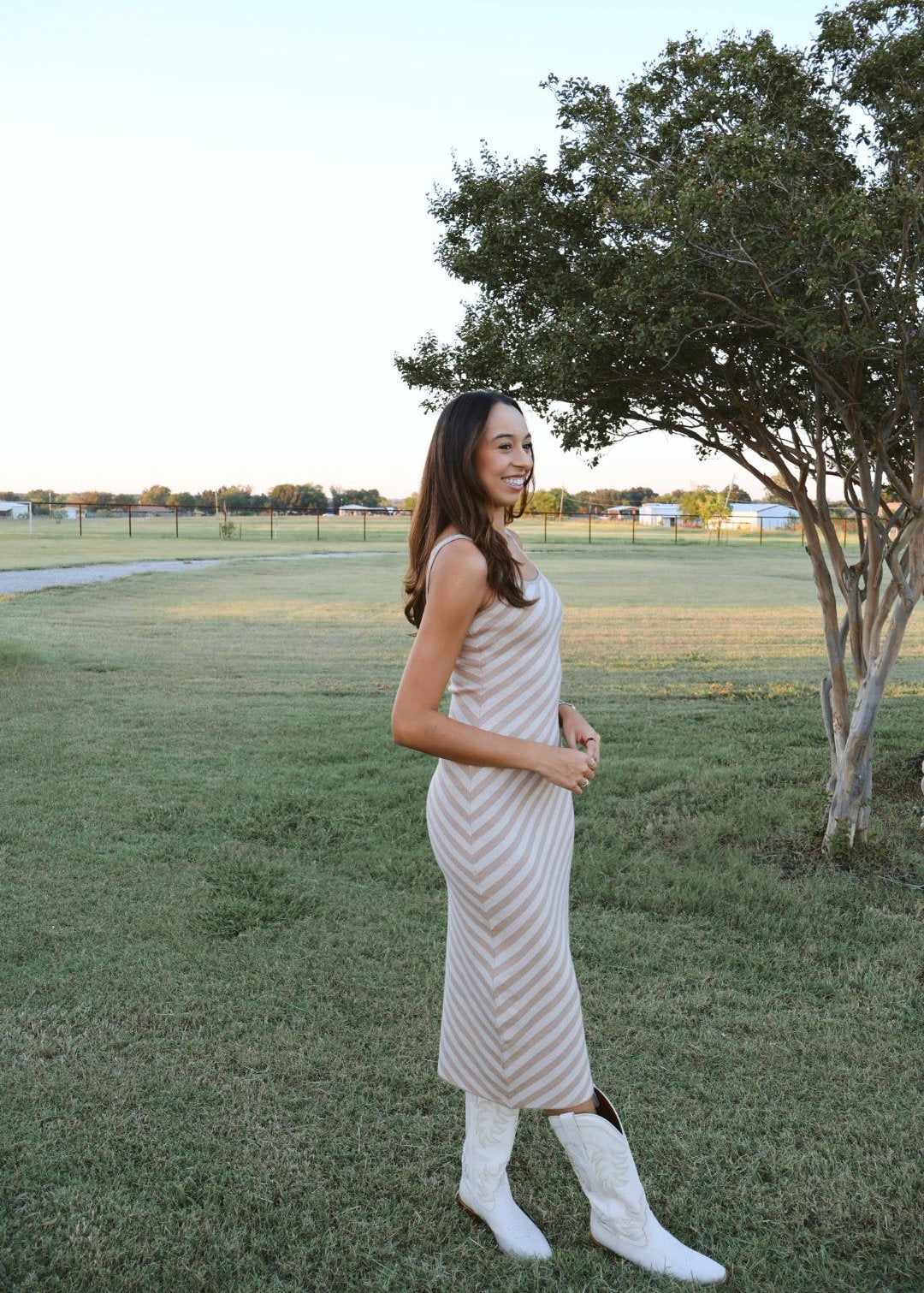 Kelly Diagonal Slip Midi Dress