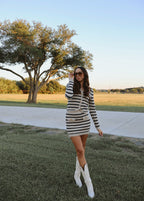 Sierra Sweater Skirt - Natural Navy