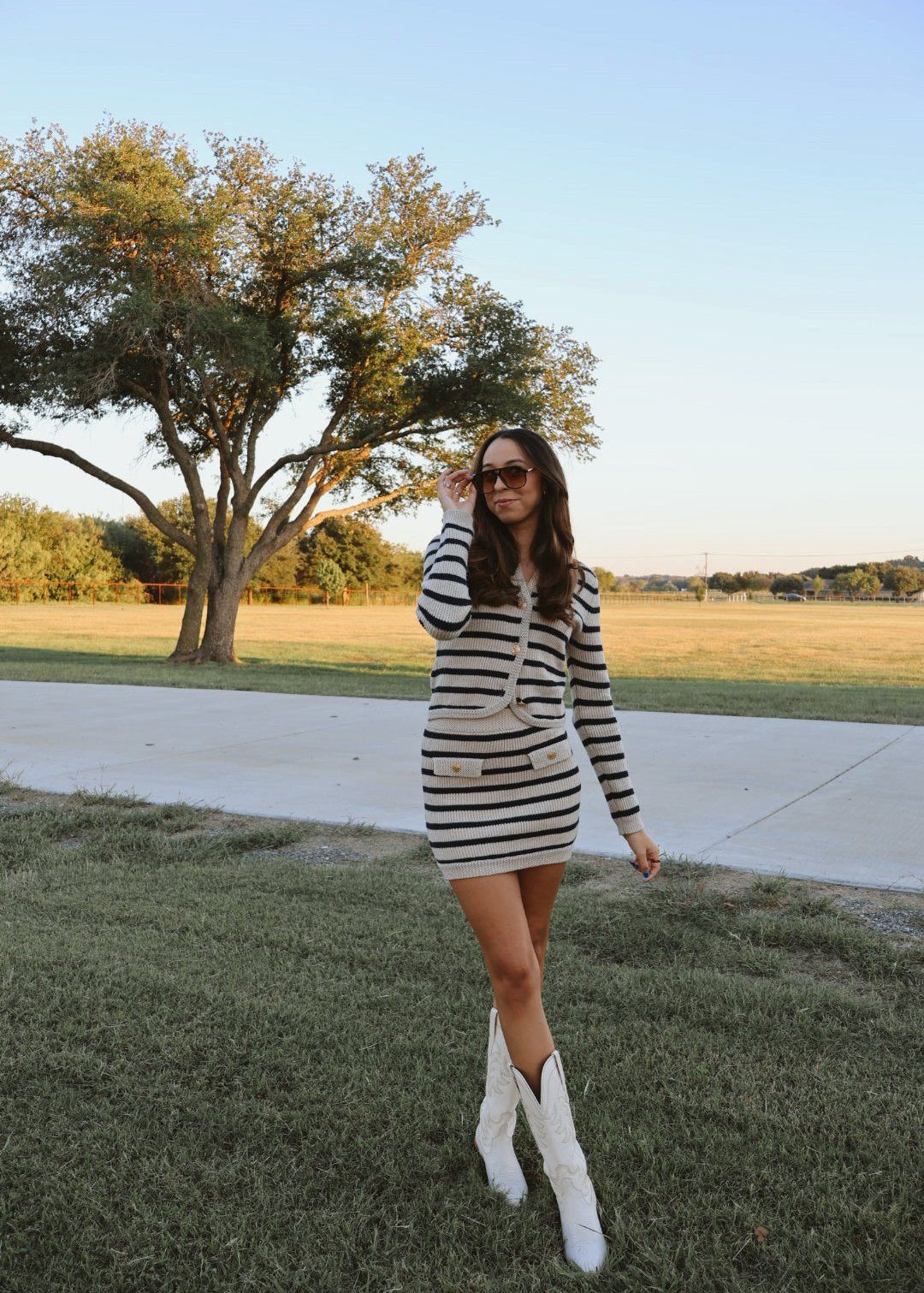 Sierra Sweater Skirt - Natural Navy