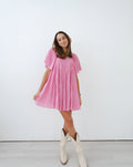 Ruffled Babydoll Dress - Pink