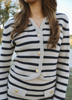 Sierra Knit Sweater - Natural Navy