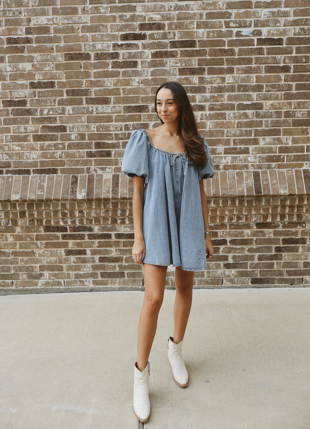 Jennie Denim Babydoll Dress