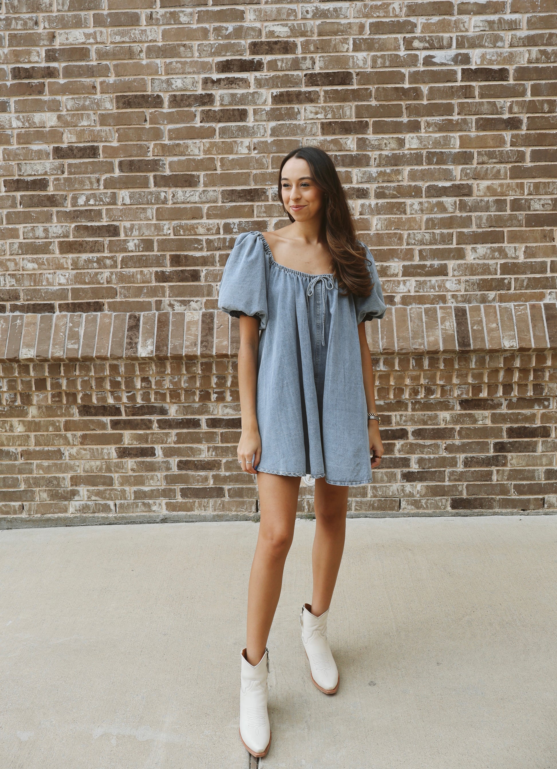 Jennie Denim Babydoll Dress