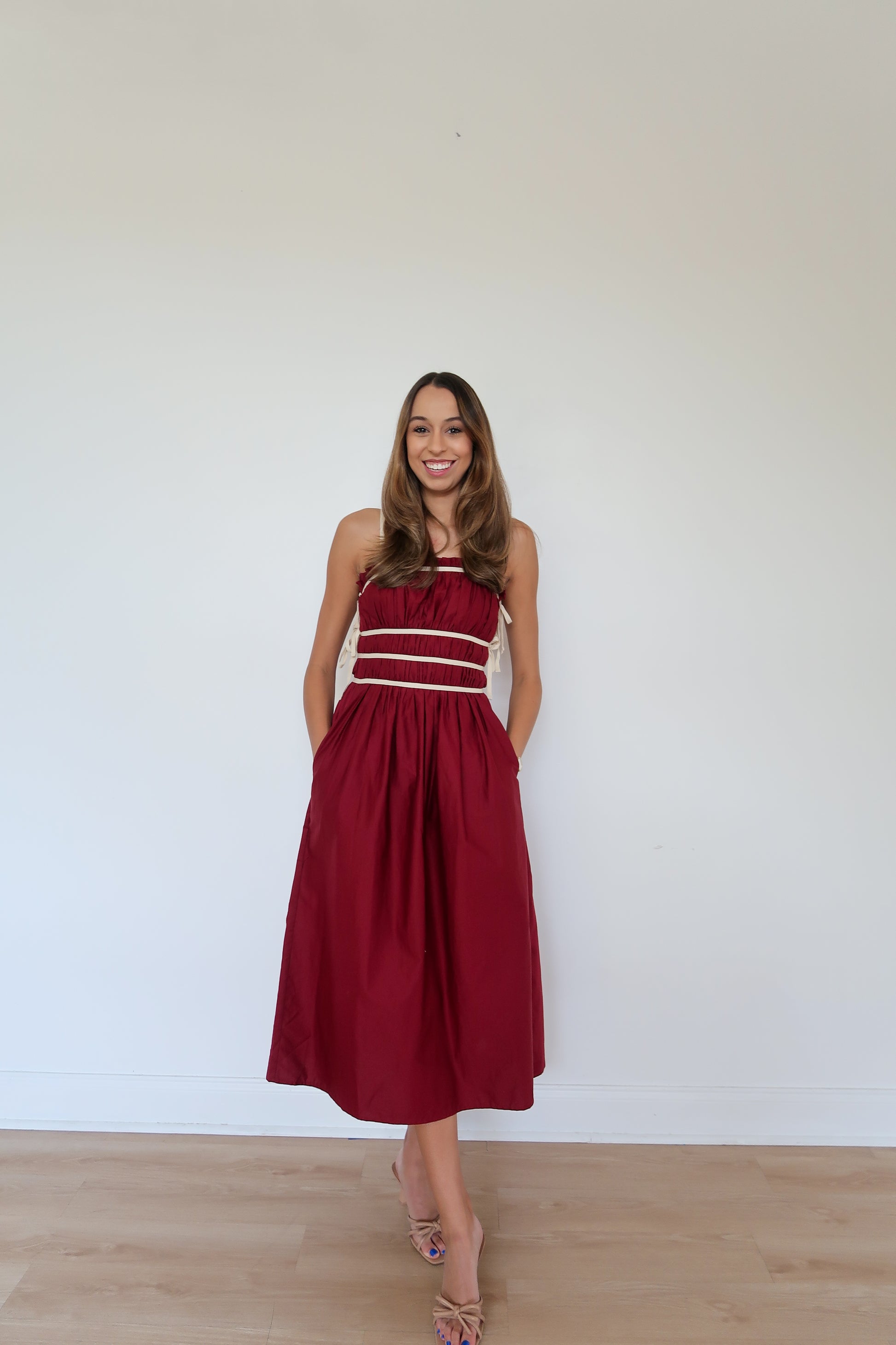 Tis' The Season Dress - Drk Red