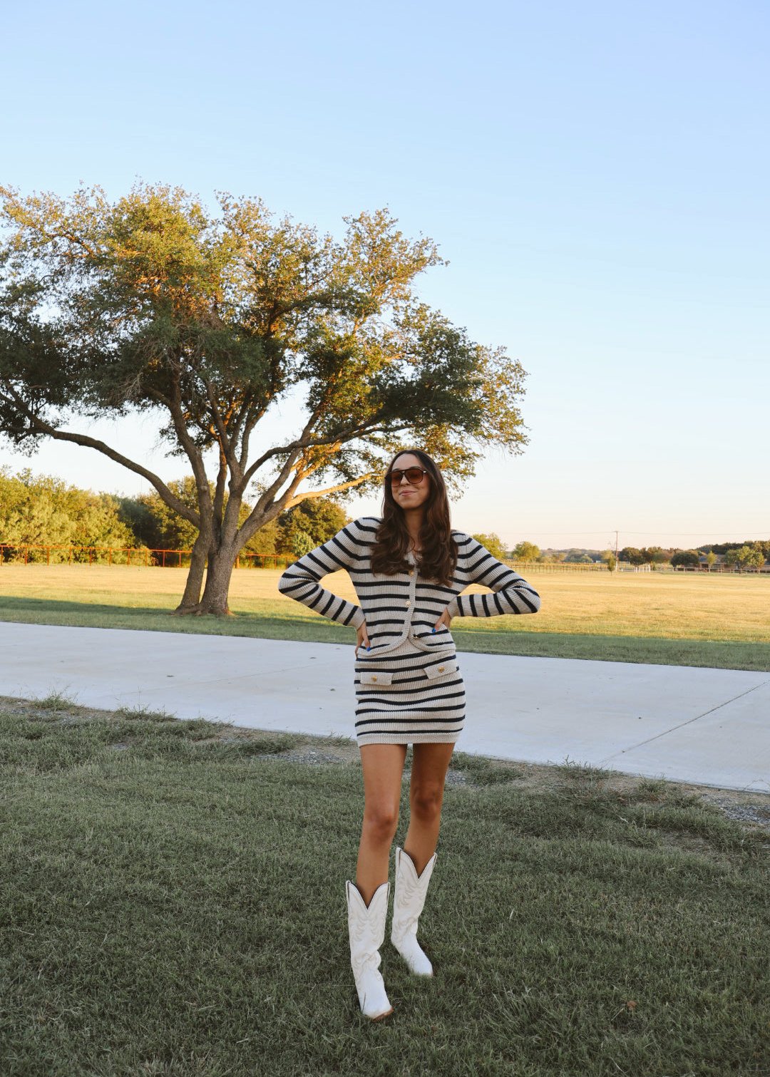 Sierra Sweater Skirt - Natural Navy