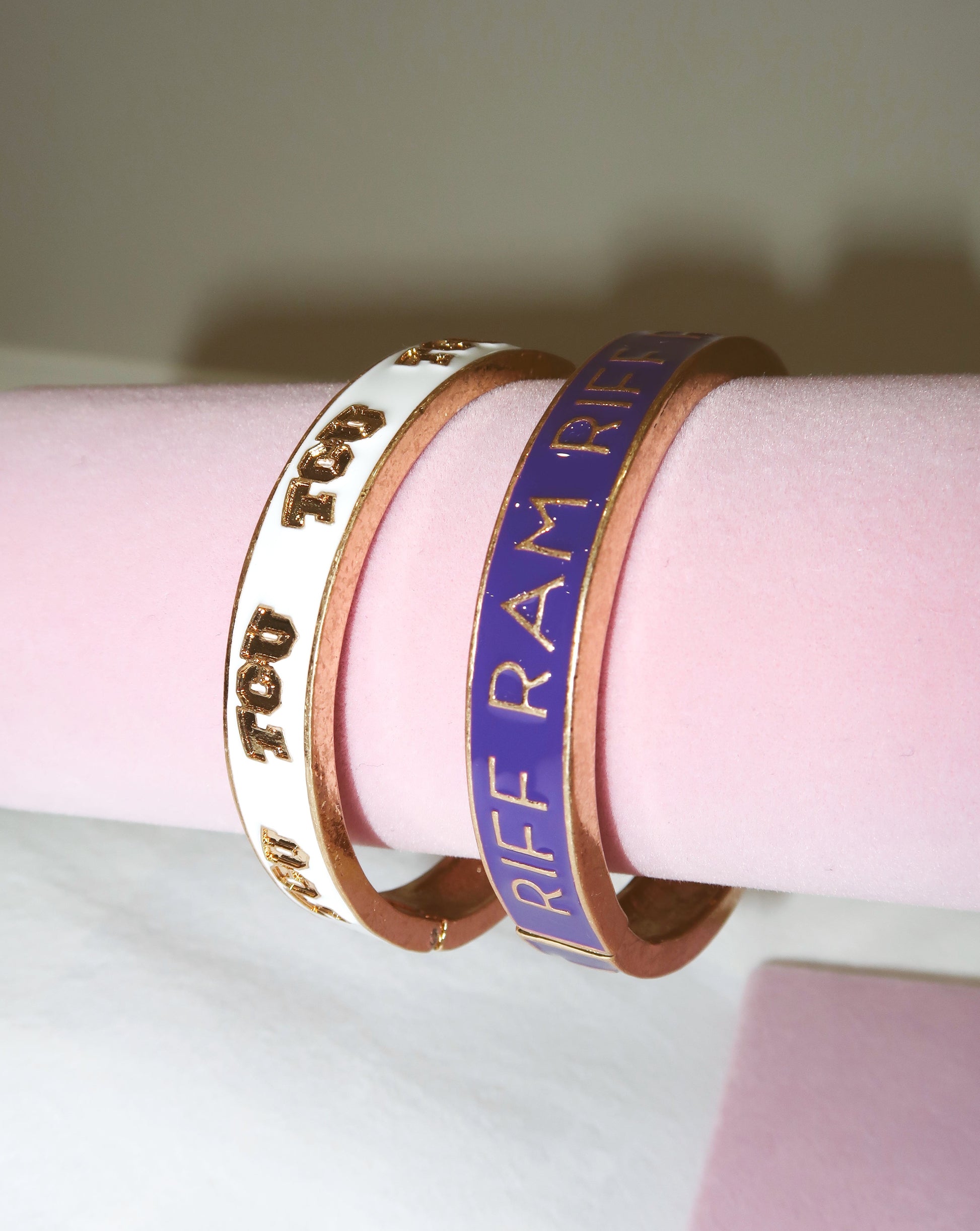 TCU Logo Bangle - White