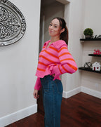 Sage Sweater - Pink/Orange