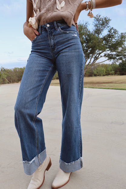 Jessi High Rise Cuffed Jean
