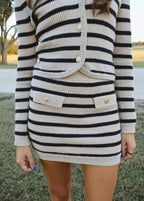 Sierra Sweater Skirt - Natural Navy
