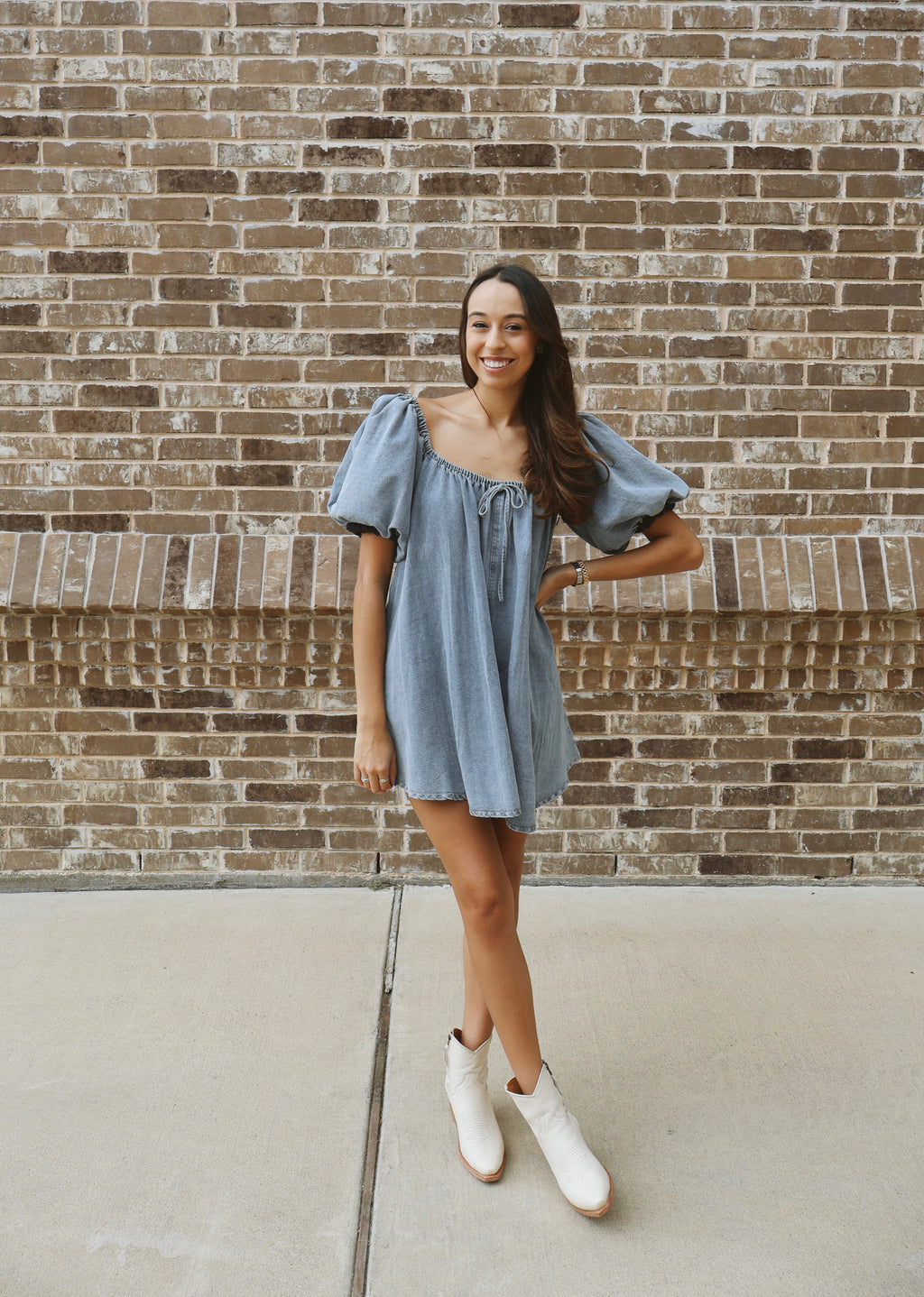 Jennie Denim Babydoll Dress