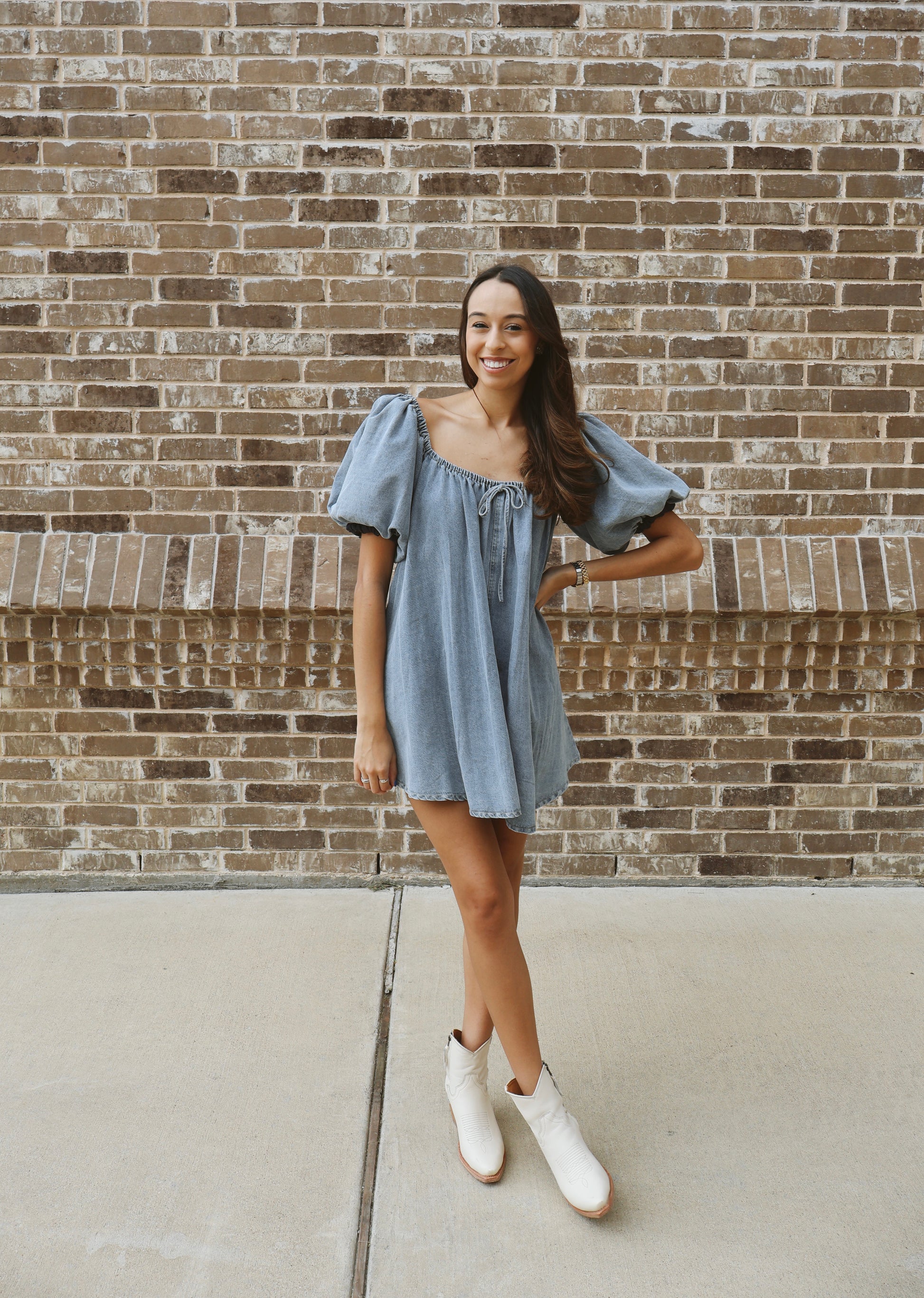 Jennie Denim Babydoll Dress
