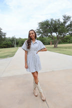Button Down Mini Dress