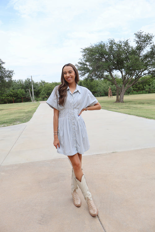 Button Down Mini Dress