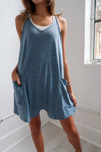 Lazy Bones Romper - Blue