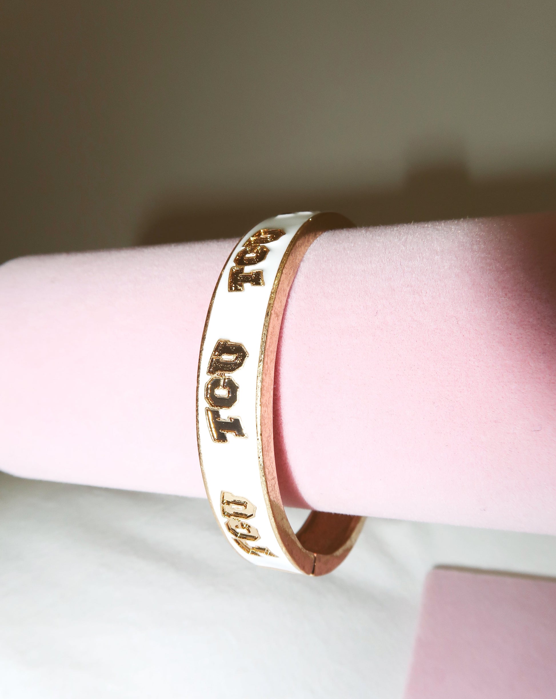 TCU Logo Bangle - White