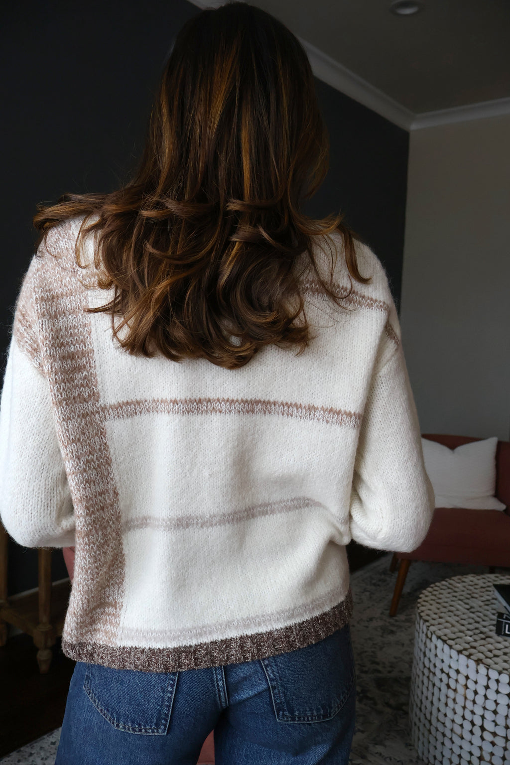 Knit Stripe Sweater - Cream