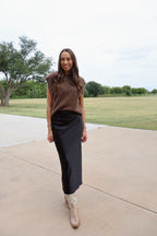 Satin Midi Skirt