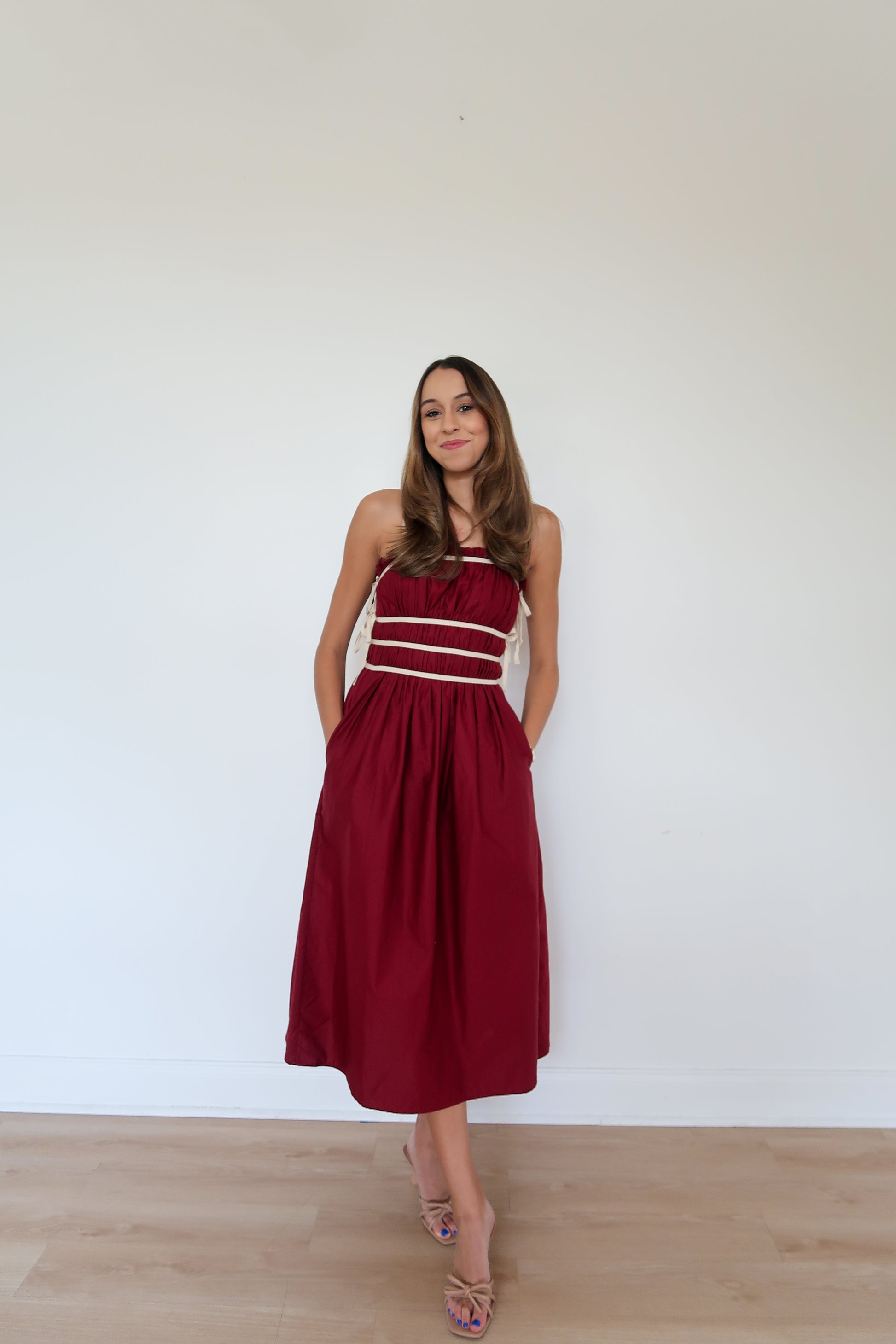 Tis' The Season Dress - Drk Red