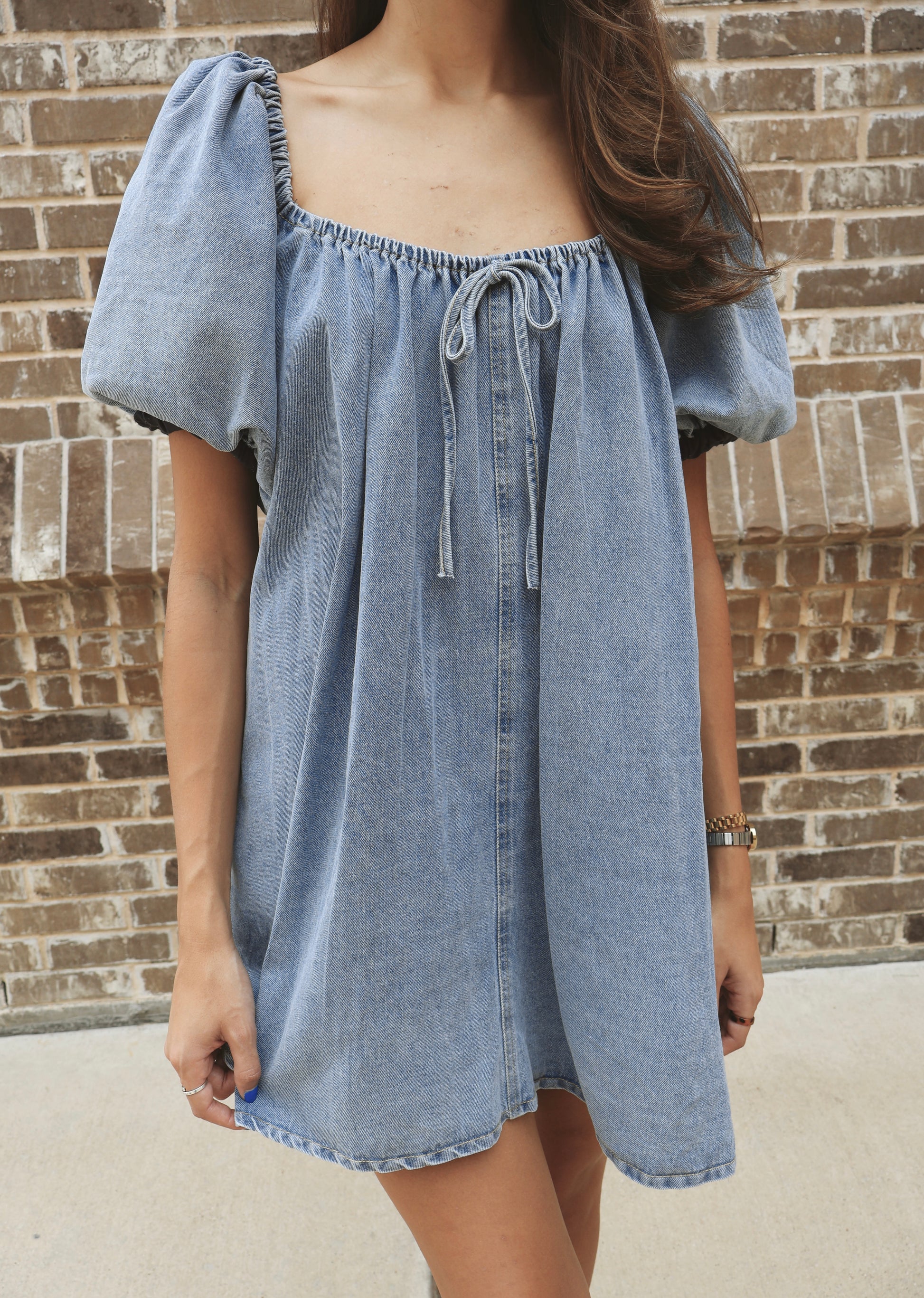 Jennie Denim Babydoll Dress