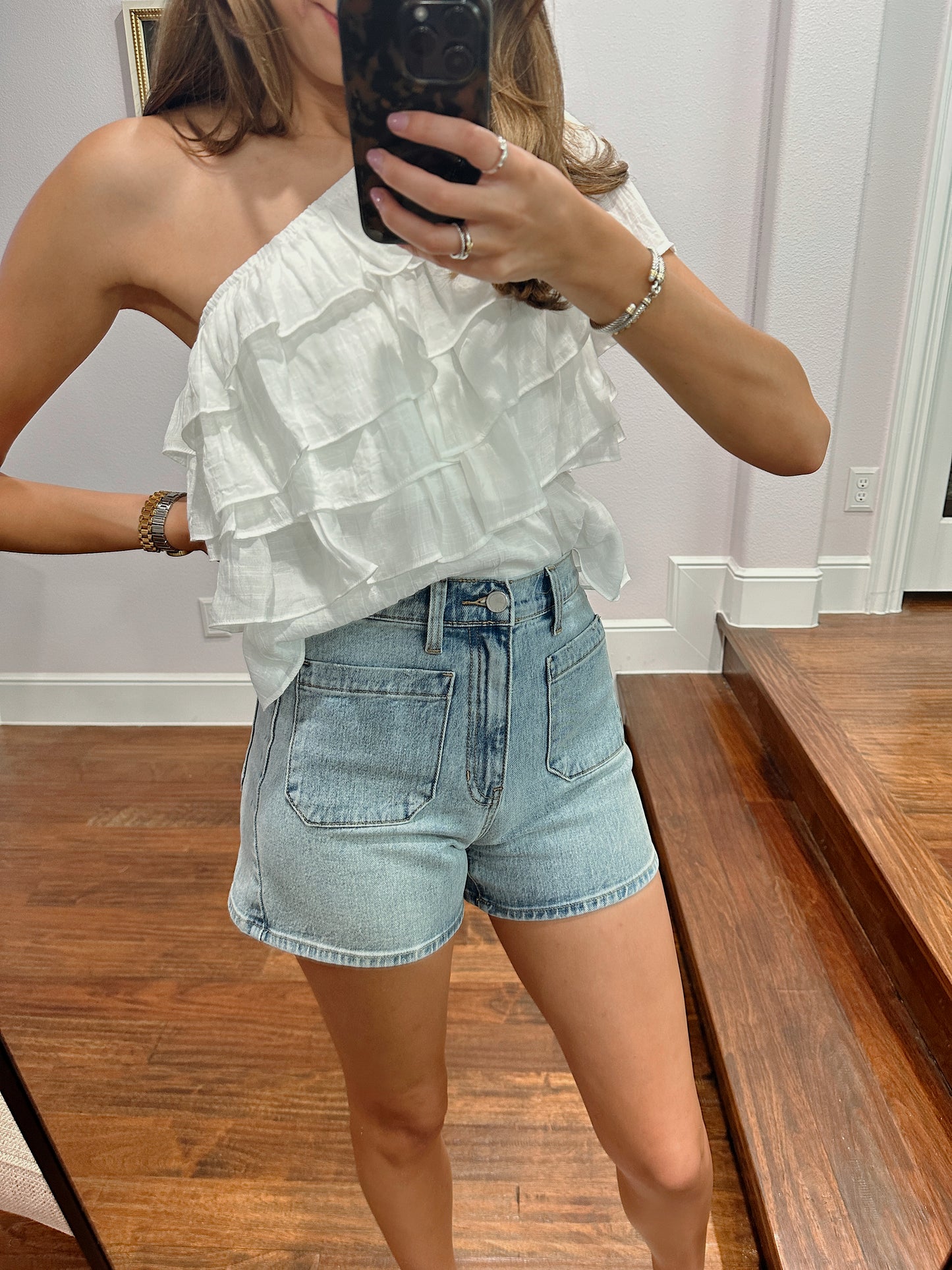 Pocket Denim Shorts - Lt Denim
