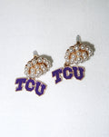 TCU Pearl Drop Earrings