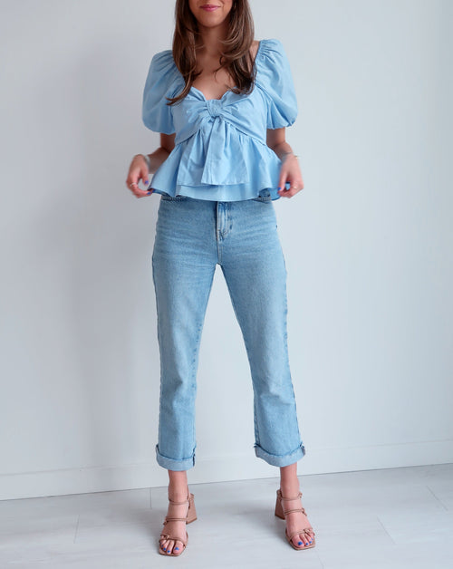 Brodie Top - Lt Blue